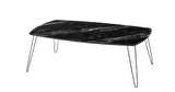 Bengi Orta OSM OVAL Sehpa Metal Model Transmisyon V ayak Siyah Mermer Kutuda sevk El Yapım