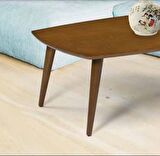 orta sehpa OSM OVAL Model Kayın Retro Ayak Parlak Ceviz Tabla İtinalı Paket El Yapım