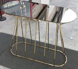Dresuar CADDE Metal transmisyon GOLD renk kaplama İskelet TEMPER  Cam Ayna El Yapım