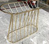 Dresuar CADDE Metal transmisyon GOLD renk kaplama İskelet TEMPER  Cam Ayna El Yapım