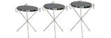Zigon Brc Küpe Model Sehpa Metal Bakır roza renk X ayak Kırılmaz cam tabla El Yapım
