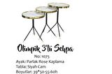 Zigon Olimpik Brc Model  Beyaz Mermer Metal transmisyon Gold Kaplama Ayak El Yapım 