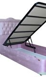 Baza-Başlık 13430 TAY TÜY PEMBE  Kumaş MODEL Kapitone başlık Metal 90*190 El Yapım