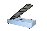 Bengi Ticaret Silinebilir Kumaş Sandıklı Tek Kişilik Beyaz Baza + Başlık 100 x 200 cm 
