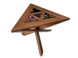 Orta Sehpa-Zigon YONCA Model Geometrik Ceviz Kayın torna Retro Ayak Mdf tabla El Yapım