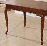 Masa-LÜKENS ASLAN ayak model  Kayın torna Açılır Parlak ceviz Kayın Kaplama Tabla El Yapım 