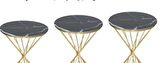 Brc RİVOLİ Zigon Model Metal transmisyon çelik Gold Renk kaplama Siyah Mermer temper cam El yapım