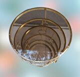 Zigon ZLF HaLKALI Siyah Düz Temper Cam Tabla  Metal transmisyon Gold kaplama El Yapım
