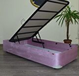Baza Tay Tüyü PEMBE 14190 Kumaş Model Dolgun Metal Çelik100*200 El Yapım 