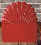 Başlık ALC MİDYE Model 90 cm SUNİ DERİ Kumaş Modern Kapitone KIRMIZI Renk El Yapımı