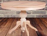 Masa Baba Ayak Kayın Kaplama Mdf Tabla Ihlamur Ağacı Baba Ayak. Çap 120 cm. Açılır. Ahşap El Yapım 