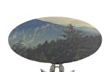 Bengi Masa Ayak Japon Model Metal Transmisyon Nikelaj 90 cm Temperli 8 mm Siyah Renk Manzara Cam El Yapım