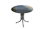 Bengi Masa Ayak Japon Model Metal Transmisyon Nikelaj 90 cm Temperli 8 mm Siyah Renk Manzara Cam El Yapım