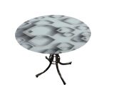 Bengi Masa Ayak Japon Model Metal Nikelaj 90 cm Temper 8 mm Grafik Balık Sürü Cam Kutuda sevk El yapım