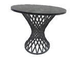 Masa OPTİMALY tel POTA Model Metal transmisyon Çelik Siyah renk Siyah mermer tabla El Yapım  