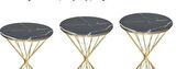 Bengi Zigon Brc RİVOLİ model Siyah mermer Kırılmaz cam Transmisyon Metal Gold kaplama El Yapım