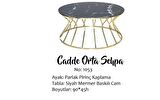 Bengi Brc CADDE Orta Sehpa Model 1053 Siyah Mermer Temper Cam Metal transmisyon GOLD renk Kaplama El Yapım