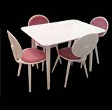 Bengi Masa-Sandalye RETRO Papel Takım model Kayın Torna  kaplama sandalye Açılır Açık Parlak ceviz  El Yapım