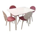 Bengi Masa-Sandalye RETRO Papel Takım model Kayın Torna  kaplama sandalye Açılır Açık Parlak ceviz  El Yapım