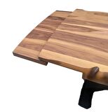 Bengi Masa KÜTÜK Ağaç Desen Kelebek  Metal Transmisyon Çelik Siyah Ayak Ceviz tabla Kutuda sevk El Yapım