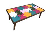 Orta Sehpa PUZZLE Bulmaca Model Kayın torna Retro Ayak Üstü cam Çocuk gelişimi Destek Ürün El Yapım