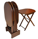Çanta ST18060 zigon oval Klasik Model Ahşap MDF Ayak Parlak Ceviz Natüre Elyapım