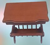Gazete 18072 Sehpa Model Kayın MDF tabla Ceviz Boya Tutmalık Kutu sevk El yapım