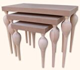 Zigon ILGZ 18086 TOMBUL Model Kayın Klasik Balon Ayak Model MDF tabla HAM El yapı