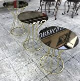 Brc 18099 KUM SAAT Zigon Model Siyah Temper Metal Çelik Gold renk kaplama El yapı