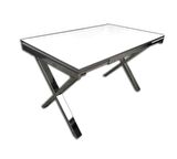 Bengi Masa Yandan Açıl X Ayaklı Metal Transmisyon çelik nikelaj glosspan tabla itinalı paket ve kargo