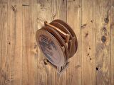 Çanta 18207 Oval Resimli Klasik MODEL Kayın Torna Ayak Parlk ceviz Nature El yapı