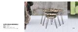 Zigon OSM 18245 Elips Klasik Model Metal V ayak Ahşap tabla  Kutu sevk El Yapım