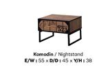 Bengi Karyola ve Komodin Urlu  LOFT Model Metal yüksek ayak Eskitme Malzeme İtinalı paket ve kargo