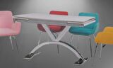 Bengi Masa İNCİ SNT C Model Metal Çelik Nikelaj Ayak Masa Metal  DULCE Dökme Sünger Sandalye el Yapım