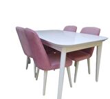 Bengi Masa MUZ AYAK Model Kayın RETRO iskelet Sandalye Parlak BEYAZ Ortadan Açıl Masa tabla El yapım