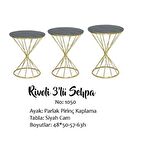 Brc 18511 RİVOL Zigon Model Metal transmisyon Gold Renk Düz Siyah temper El Yapım