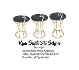 Bengi Brc KUM SAATİ Zigon Siyah Mermer Desen Metal transmisyon Çelik Gold Kaplama renk El Yapımı