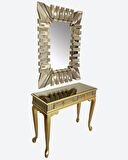 Dresuar ST 18550 2Çek MODL Kayın Gold Renk Aslan Ayk Kare Ayna kaplı Güneş Elyapı