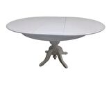 Bengi Masa BABA AYAK Ihlamur Ağacı Mdf Açıl Tabla Parlak Krem Lake Boya Klasik  Ayak 120 cm El Yapım