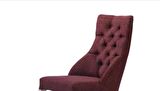 Sandalye 19804 Zus066 Kapitone Model Bordo Renk Ort Oturum Sırt Kavrar Kayın Ayak