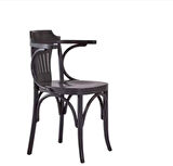 Sandalye 1984 Zus253 Kulak Sırtlık Model Siyah Renk Kayın Bambu Ayak Oval El Yapı