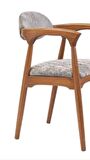 Sandalye 19866 ZUS130 MODEL Kayın Ayak Ortopedik Oturm Desenli Şönil Kumş ElYapım