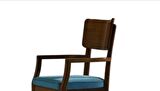 Sandalye 198745 Zus170 Sırtlık Model Kayın Retro Ayak Ceviz Renk Turkuaz El Yapım