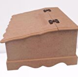 Hobi Dekoratif Model Bölmeli Çay Kutusu HAM  Ahşap  MDF El Yapımı