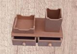Hobi Dekoratif Kalemlik Set İkili Model HAM MDF Ahşap Çekmece El yapımı 