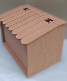 Hobi Dekoratif Ekmeklik Ev Şekli Ahşap MDF HAM El Yapımı 
