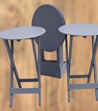 Çanta Zigon Sehpa Oval Model Dörtlü Ahşap Mdf  Gri  Renk Uyumu El Yapımı