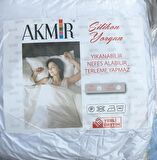 Yorgan Silikon akmr Çift Kişilik Model Beyaz Pamuk Kumaş silikon Dolgu El Yapım