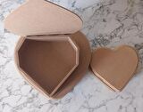 Hobi Adn Kalp Kutu Set 3'lü Ahşap HAM MDF Kutuda Sevk El Yapım