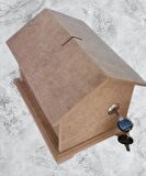 Hobi Adn Dekoratif Bahşiş Kutusu Kumbara Ahşap MDF HAM CNC Kesim MODEL El Yapım